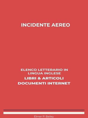 cover image of Incidente Aereo
